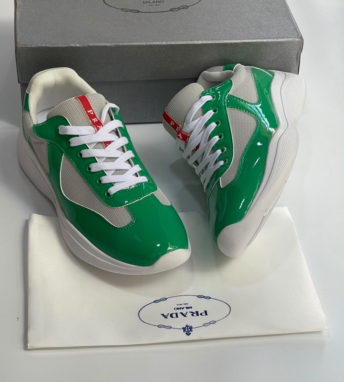Prada Footwear Green and white