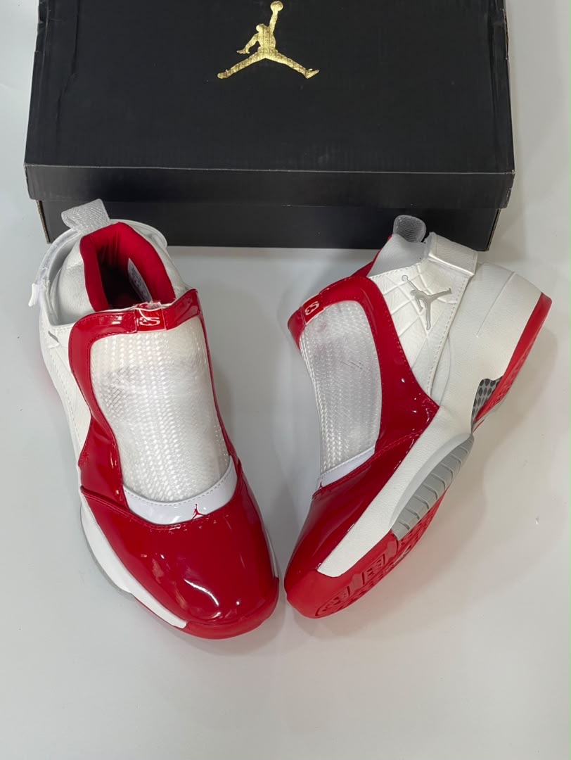 New Red and white Jordans