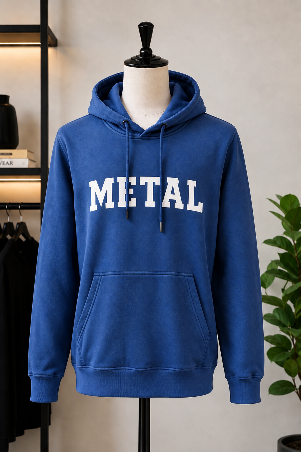 Navy blue Metal hoodiee