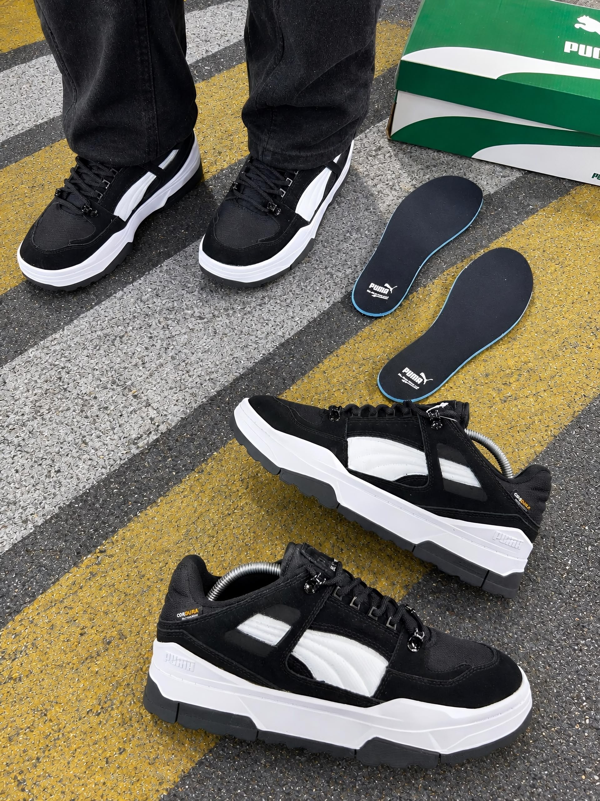 NEW PUMA SLIPSTREAM XTREME CORDURA “BLACK AND WHITE SOLE”