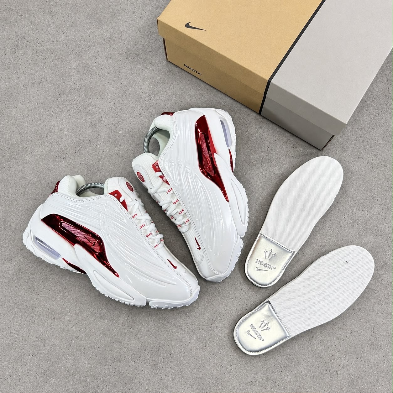 NEW NIKE HOT STEP 2  NOCTA ‘WHITE - GLOSSY RED