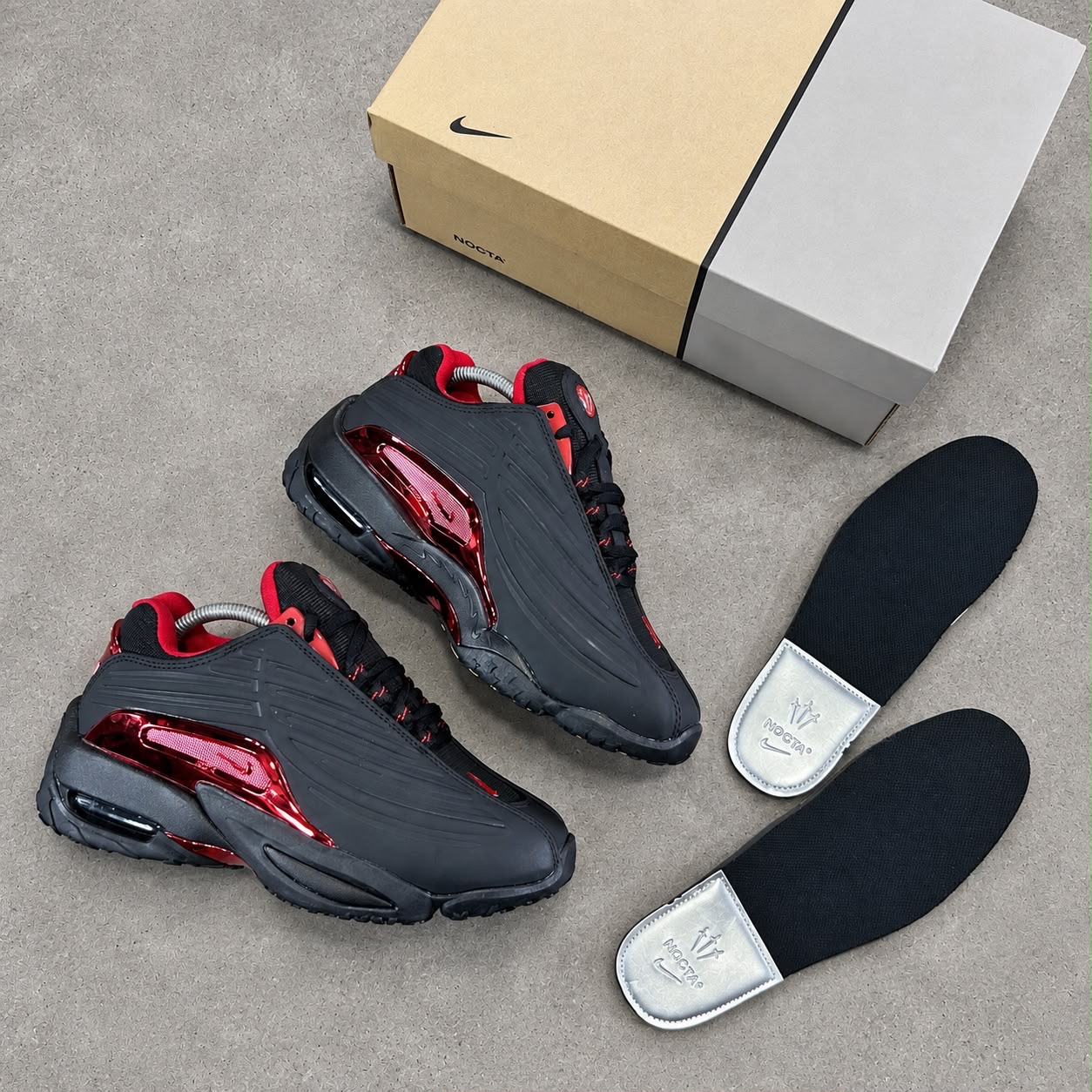 NEW NIKE HOT STEP 2  NOCTA ‘BLACK - GLOSSY RED